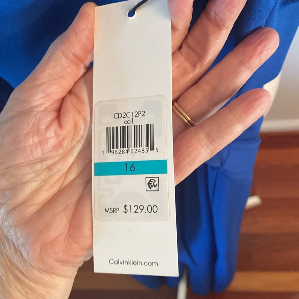 Calvin Klein NWT Royal blue jumpsuit. Size 16 - Picture 6 of 10